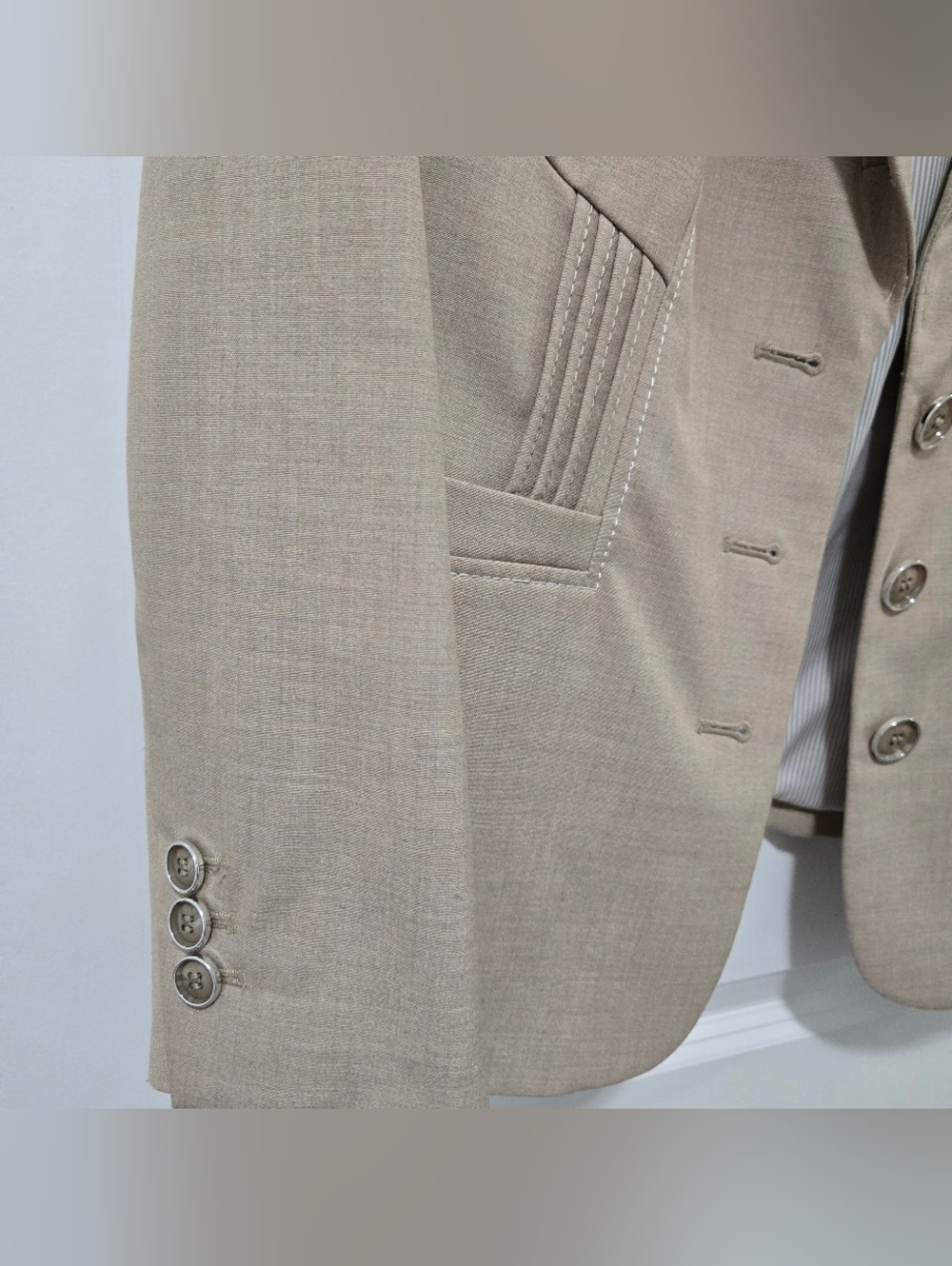 Laura Petites Women's Beige Blazer Jacket - Picture 3 of 7